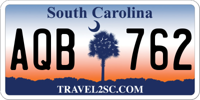 SC license plate AQB762