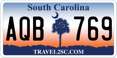 SC license plate AQB769