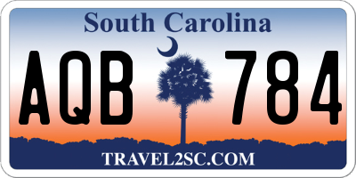 SC license plate AQB784