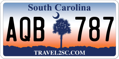 SC license plate AQB787