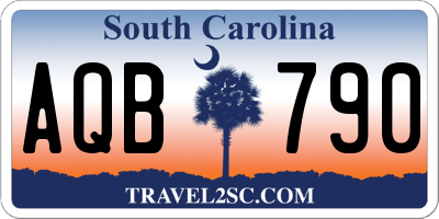 SC license plate AQB790