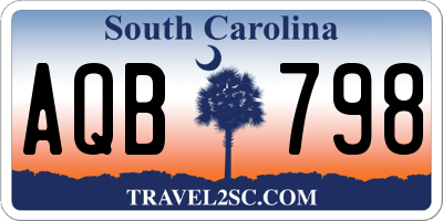 SC license plate AQB798