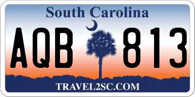 SC license plate AQB813