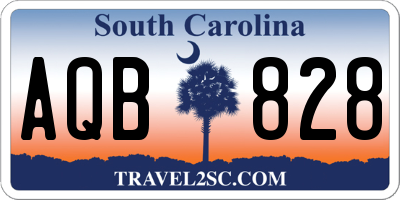 SC license plate AQB828