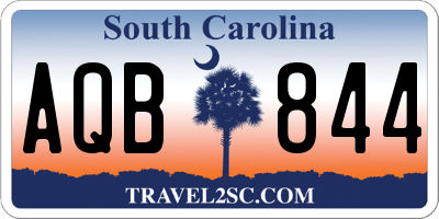 SC license plate AQB844