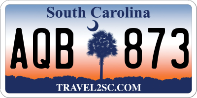 SC license plate AQB873