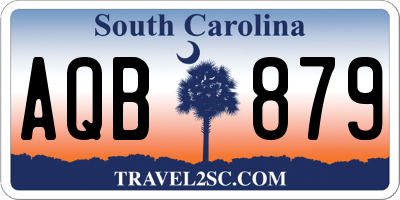 SC license plate AQB879