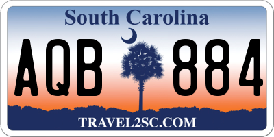 SC license plate AQB884