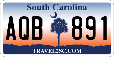 SC license plate AQB891