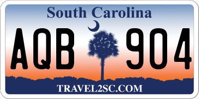 SC license plate AQB904