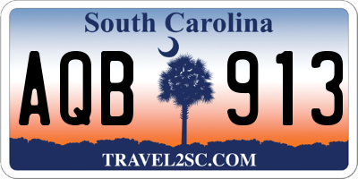 SC license plate AQB913