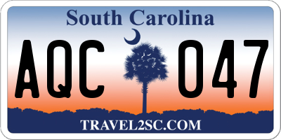 SC license plate AQC047