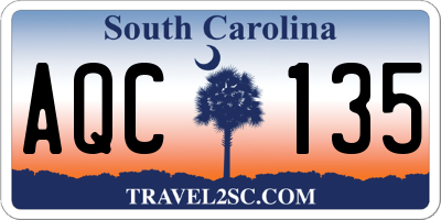 SC license plate AQC135
