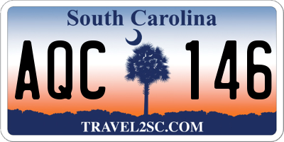 SC license plate AQC146