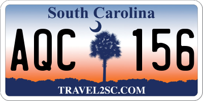 SC license plate AQC156
