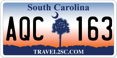 SC license plate AQC163