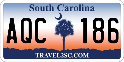 SC license plate AQC186