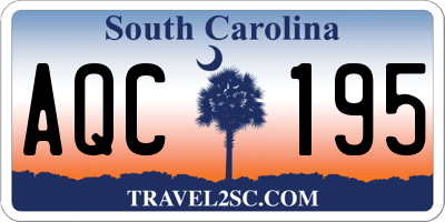 SC license plate AQC195