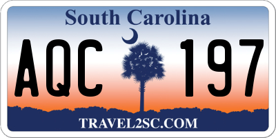 SC license plate AQC197