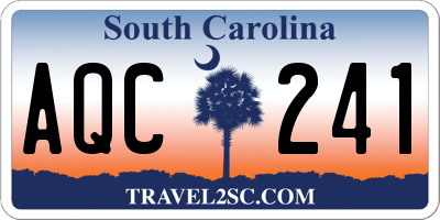 SC license plate AQC241