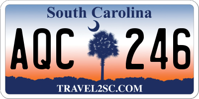 SC license plate AQC246