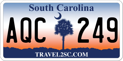 SC license plate AQC249