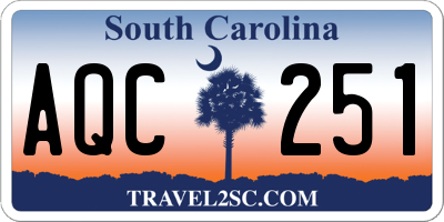 SC license plate AQC251