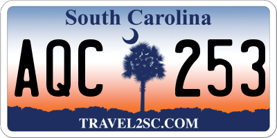 SC license plate AQC253