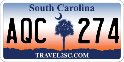 SC license plate AQC274