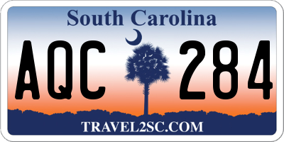 SC license plate AQC284
