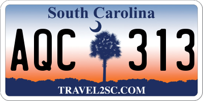 SC license plate AQC313