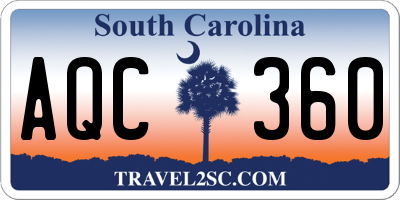 SC license plate AQC360
