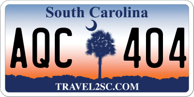 SC license plate AQC404