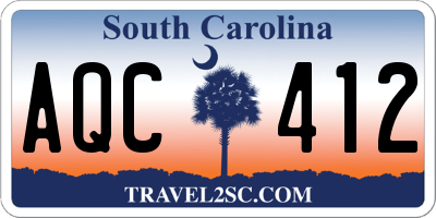 SC license plate AQC412