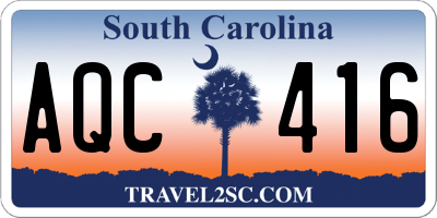 SC license plate AQC416