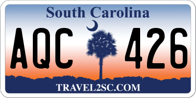 SC license plate AQC426