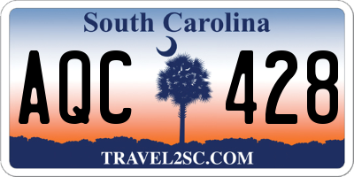 SC license plate AQC428