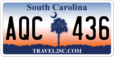 SC license plate AQC436