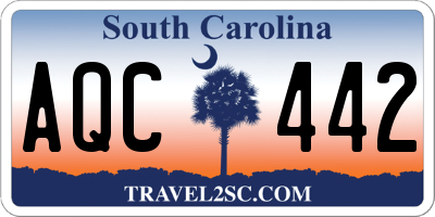 SC license plate AQC442
