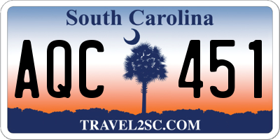 SC license plate AQC451