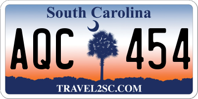 SC license plate AQC454