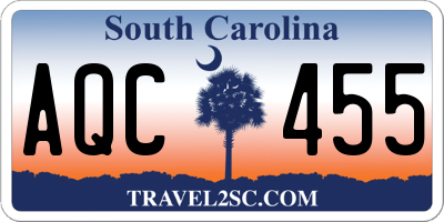 SC license plate AQC455