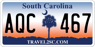 SC license plate AQC467