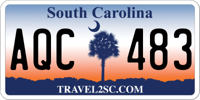 SC license plate AQC483