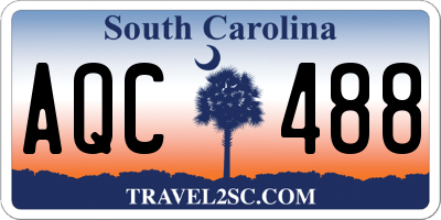 SC license plate AQC488