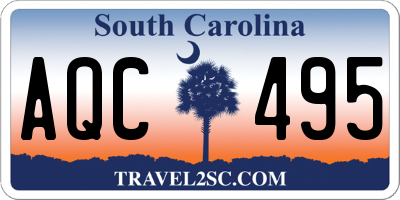SC license plate AQC495