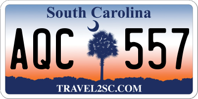 SC license plate AQC557