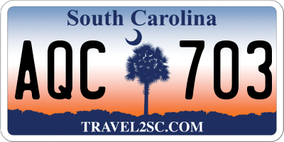 SC license plate AQC703