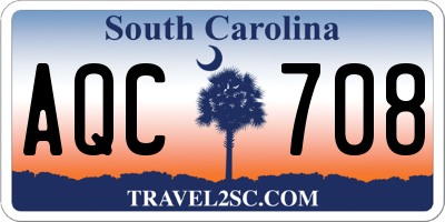 SC license plate AQC708