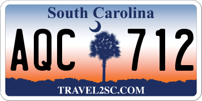 SC license plate AQC712